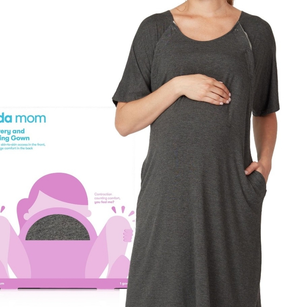 Frida Mom Delivery and Nursing gown OS